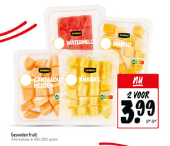  fruitsalade 2 200 250 jumbo cantaloup meloen nutri score ananas ge gesneden fruit bakjes mango 3.99 