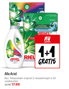  ariel wasmiddel 1 2 4 15 25 vlekverwijdering action impeccable elimination des taches anti technologie color oplosbaar original waspoeder wasbeurten 
