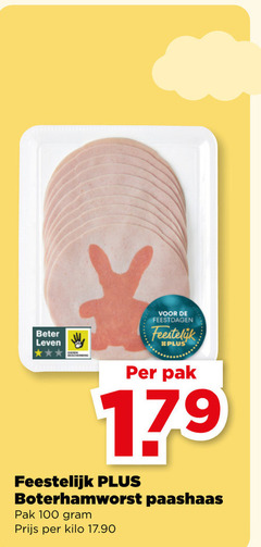  boterhamworst 100 beter leven feestdagen pak feestelijk paashaas kilo 