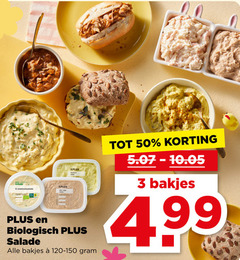  plus huismerk salade 3 50 bieslooksalade biologisch bakjes 