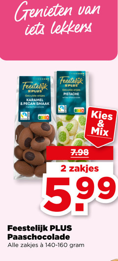  chocolade 2 genieten lekkers gevulde eitjes karamel pecan melkchocolade feestelijk pistache witte mix zakjes 5.99 paaschocolade 140-160 
