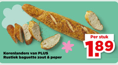  stokbrood korenlanders rustiek baguette zout peper stuk 