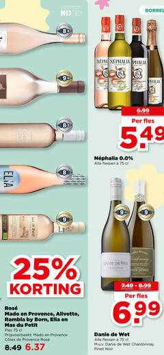  rose witte wijn rode 8 9 18 25 alcohol borrel free chardonnay white sauvignon blancs fles 0.0 flessen elia du petit azegat wines wet natural barrel reserve matured oak barriques man south africa rosee mado provence rambla by born pinot noir 