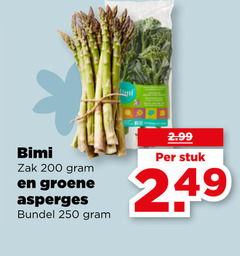  asperges 200 250 zak groene bundel stuk 