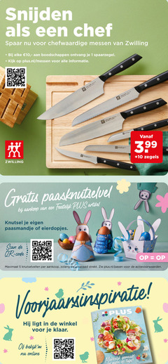  1 5 10 snijden chef spaar messen zwilling plus.nl artikel knutsel paasmandje eierdopjes scan code zegels maximaal pasen ligt klaar online gemaakt tafel 