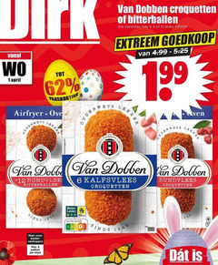  van dobben bitterballen kroketten 1 4 6 12 paaskorting airfryer ouderwets car croquetten pak stuks extreem dobbelsteen rundvleesschotel kalfsvlees rundvlees pakken beter leven nutri score 