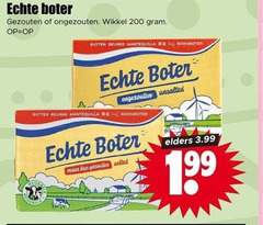  roomboter 200 boter gezouten ongezouten wikkel butter beurre unsalted salted elders 3.99 