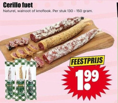  fuet 150 naturel walnoot knoflook stuk feestprijs 