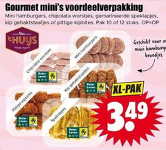  gourmetminis 10 12 gourmet mini hamburgers chipolata worstjes gemarineerde speklapjes kip gehaktstaafjes pittige pak stuks thuis beter leven hamburger broodjes ge xl 