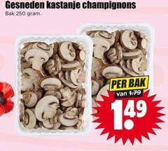  kastanjechampignons 250 gesneden kastanje champignons bak 