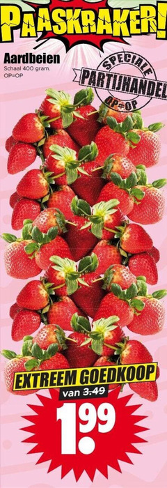  aardbeien 400 paaskraker schaal extreem 