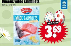  queens zalmfilet wilde zalmfilets zak huid vries vers 