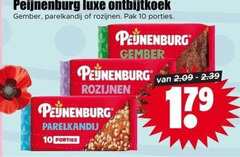  peijnenburg ontbijtkoek 10 luxe gember parelkandij rozijnen pak porties 17 