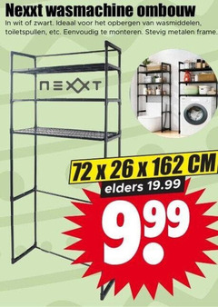  26 nexxt wasmachine ombouw wit zwart opbergen wasmiddelen monteren stevig metalen frame cm elders 