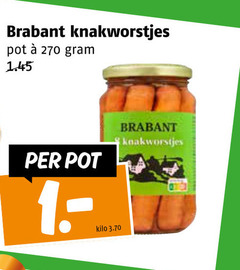  brabant knakworstjes pot kilo 