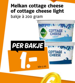 200 melkan cottage cheese light bakje kilo 