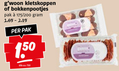 kletskoppen bokkenpootjes pak 200 kilo v.a. 