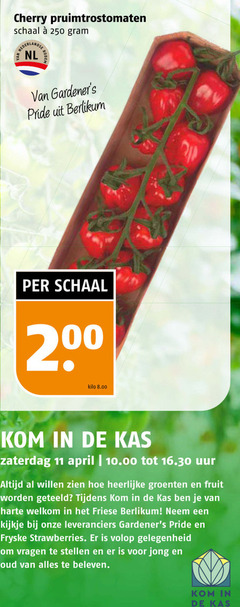  11 250 cherry pruimtrostomaten schaal nederlandse nl pride 2 kilo kom zaterdag uur groenten fruit geteeld friese kijkje leveranciers fryske strawberries gelegenheid vragen stellen jong oud beleven 
