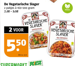  de vegetarische slager vegetarisch 2 100 160-200 kilo v.a. kipstuckjes supermarkt vega rul gehackt 