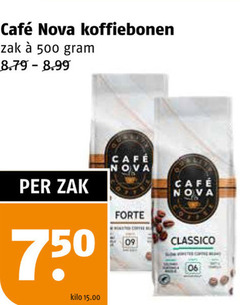  cafe nova koffiebonen 500 750 mcafee zak forte classico kilo 