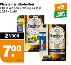  warsteiner alcoholvrij bier 2 6 10 33 alkoholfrei trays blikjes 5 zegels 0.0 einzig 00 7 liter radler wake pilsener 