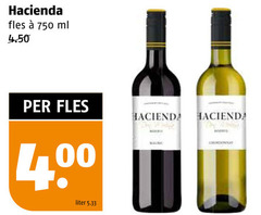  witte wijn rode 750 hacienda fles ml liter 
