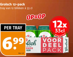  grolsch blikjes bier 12 33 pack tray blikken hap loch liter 12x deel 