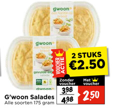 gwoon salade 2 250 voucher stuks gevulde salades soorten 