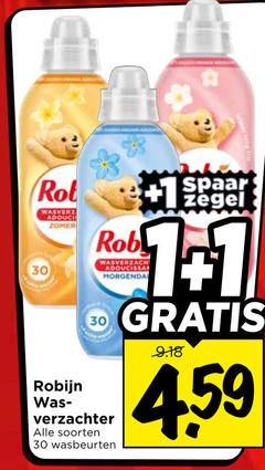  robijn wasverzachter 1 30 rob zomer verzachter soorten wasbeurten spaar zegel 