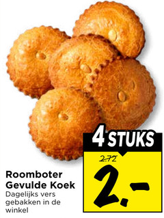  gevulde koeken 4 roomboter koek dagelijks vers gebakken stuks 