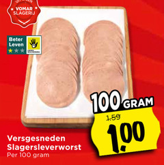  100 slagerij beter leven versgesneden slagersleverworst 1 00 