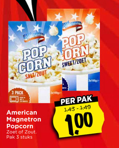 klik op dit plaatje voor een vergroting en voor vergelijkbare aanbiedingen gerelateerd aan
popcorn 3 100 pop corn pack salt zout american magnetron zoet pak stuks 3x100g sweet popcorn 3 100 pop corn pack salt zout american magnetron zoet pak stuks 3x100g sweet