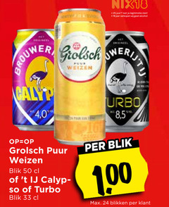  grolsch brouwerij t ij speciaalbieren 18 24 25 33 50 it nix18 jaar legitimatie alcohol weizen 4 puur blik turbo 8 5 1 00 blikken 