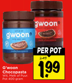 klik op dit plaatje voor een vergroting en voor vergelijkbare aanbiedingen gerelateerd aan
1 400 gwoon chocopasta wit melk puur pot 1 400 gwoon chocopasta wit melk puur pot
