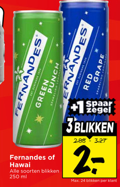  fernandes frisdrank 3 24 250 punch sparkling green suriname red le hawaii soorten blikken ml 1 zegel spaar 