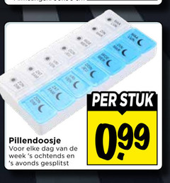  pillendoos pillendoosje dag week ochtends avonds gesplitst stuk 