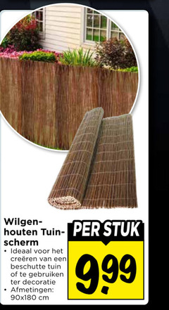  wilgenmat houten tuin stuk scherm creeeren beschutte gebruiken decoratie cm 