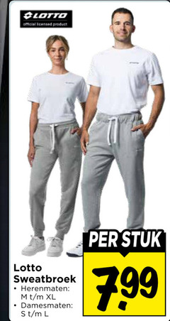 klik op dit plaatje voor een vergroting en voor vergelijkbare aanbiedingen gerelateerd aan
lotto official licensed stuk sweatbroek herenmaten xl damesmaten l lotto official licensed stuk sweatbroek herenmaten xl damesmaten l