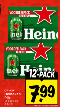  heineken blikjes bier 12 33 orig pils pack blik 6x 