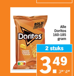  doritos chips 2 bold crunch iconic taste nutri score nacho cheese flavour stuks 