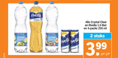  rivella crystal clear fruitdrank frisdrank 2 4 250 original koolzuur citroen perzik liter ml stuks 3 99 