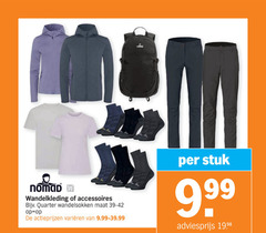  wandelsokken 1998 nomad accessoires quarter maat varieeren stuk 