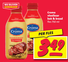  croma olie en vetten 750 vloeibaar bak braad fles ml braden 