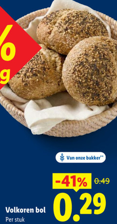  bolletjes volkoren bol stuk bakker 