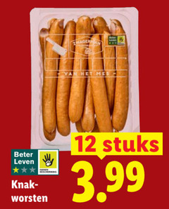  12 beter leven knak worsten mes stuks 3.99 