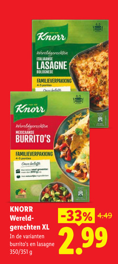  knorr maaltijdmix 200 wereldgerechten italiaanse lasagne bolognese familieverpakking porties mexicaanse belofte eer groente natuurlijke ingredienten wereld gerechten xl 350 