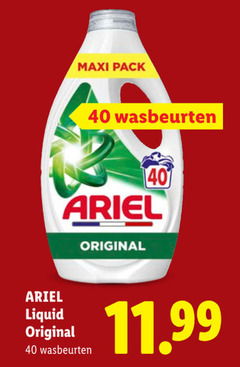  ariel wasmiddel 40 maxi pack wasbeurten original liquid 