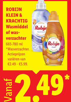  robijn wasmiddel wasverzachter klein verzachter ml varieeren 5.99 classics color 