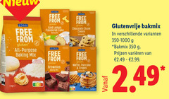  350 free from gluten all purpose baking mix iced lemon flavoured cake brownies chocolate chunk cookie waffel pancake crepes glutenvrije bakmix varieeren 