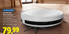  robotstofzuigers 2 3 silvercrest robotstofzuiger bediening afstandsbediening borstels anti schok val sensoren stofreservoir 42 zuigvermogen 